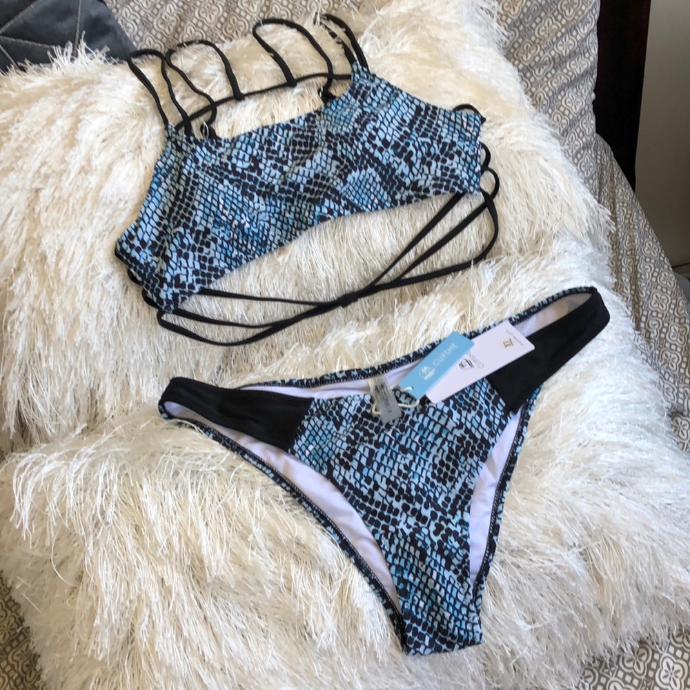 Sexy Cupshe Snake Print Strappy Bikini NWT S: XL